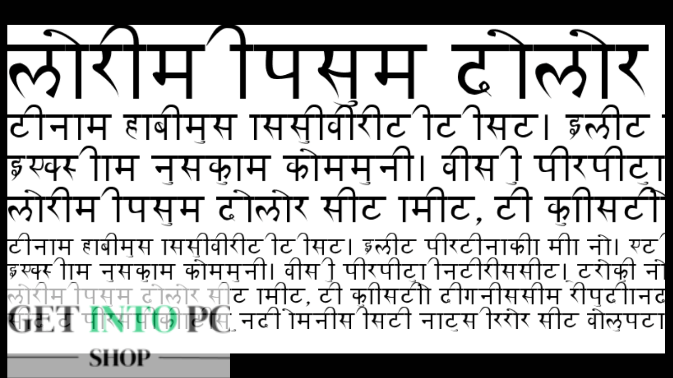 india font Extensive Font Library
